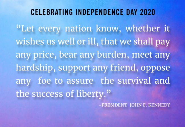 Celebrating our independence.